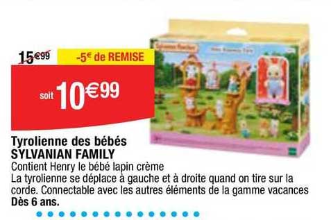 tyrolienne des bébés sylvanian family