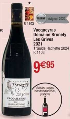 vacqueyras domaien brunely les grives 2021