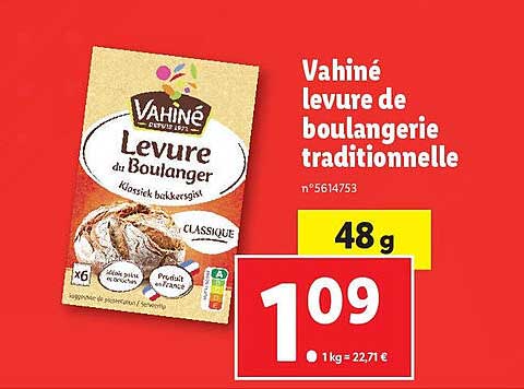 Vahiné Levure De Boulangerie Traditionnelle
