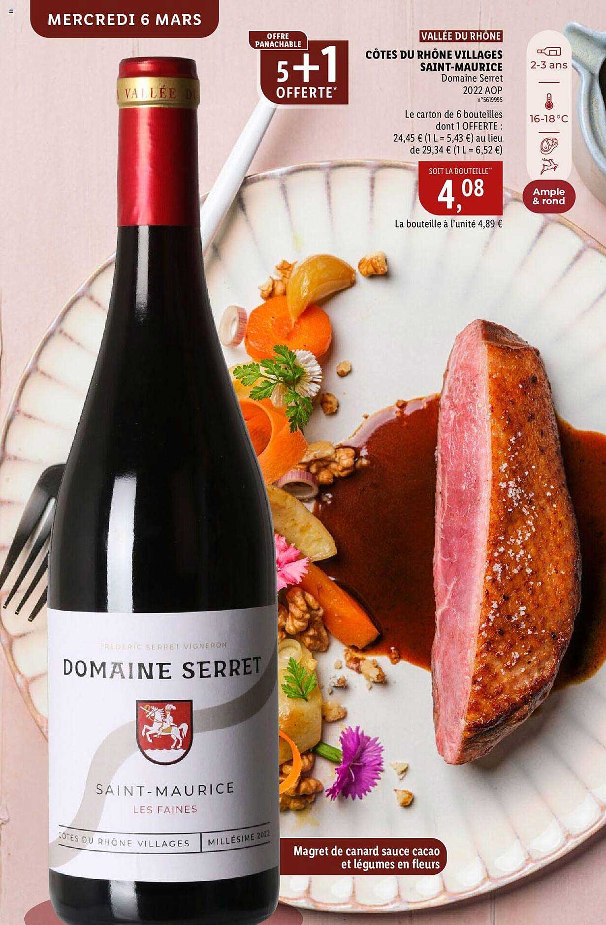 vallées du rhône côtes du rhône villages saint-maurice domaine serret 2022 aop