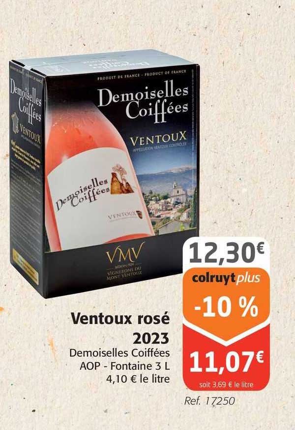 ventoux rosé 2023 demoiselles coiffées aop - fontaine