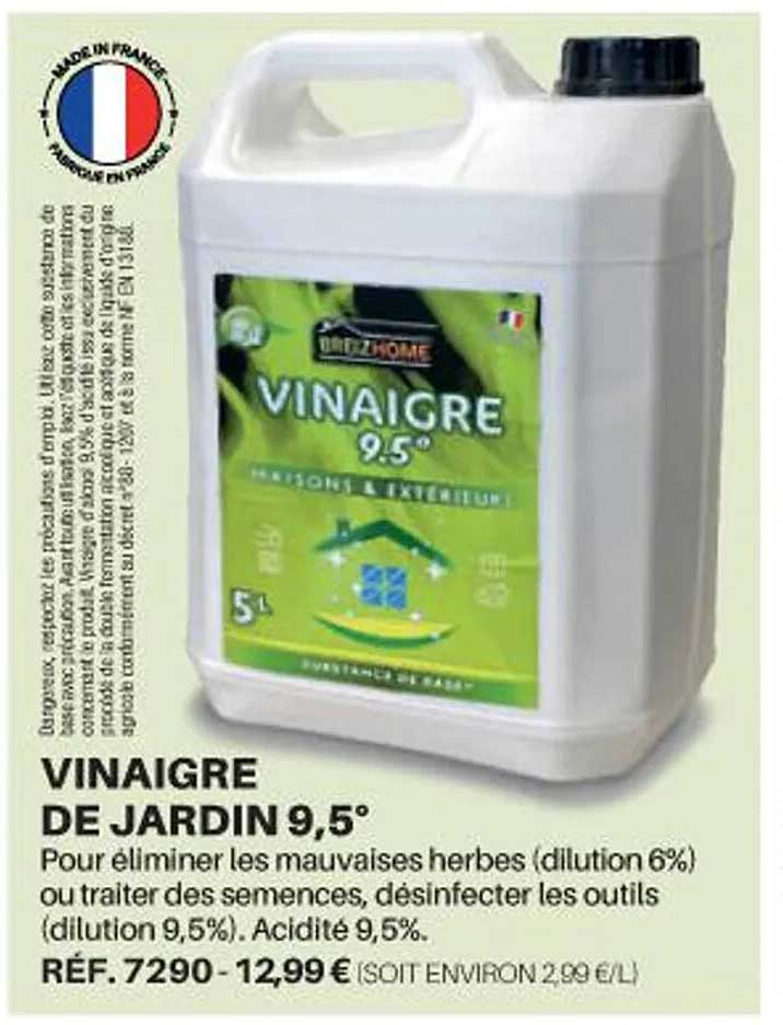 vinaigre de jardin 9,5°