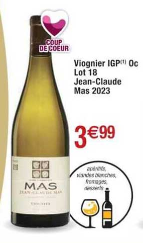 viognier igp oc lot 18 jean-claud mas 2023