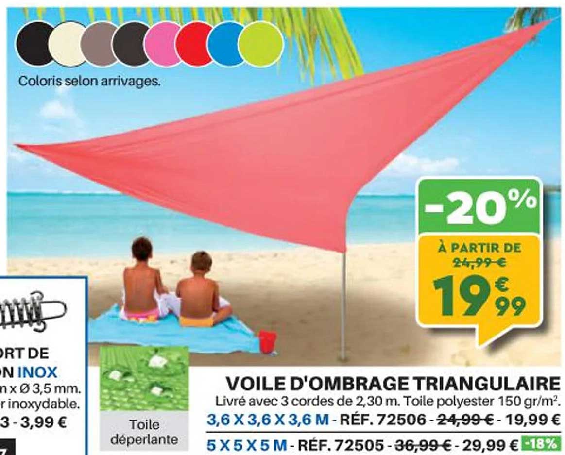 voile d'ombrage triangulaire