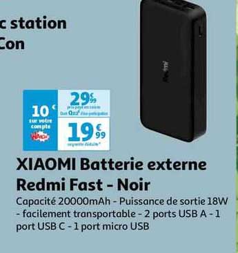 Xiaomi Batterie Externe Redmi Fast - Noir