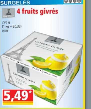 4 fruits givrés