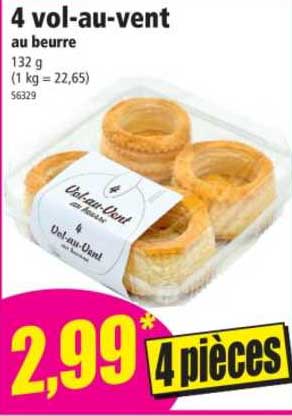 4 vol-au-vent au beurre
