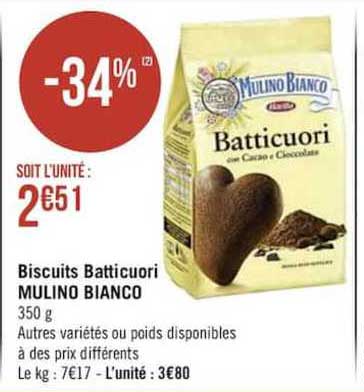 biscuits batticuori mulino bianco