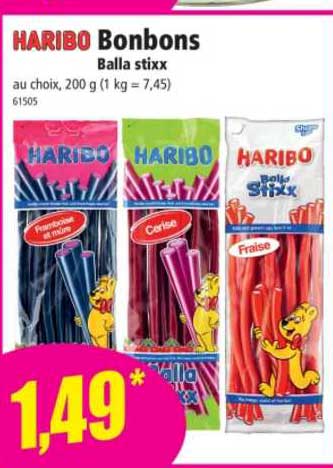 bonbons balla stixx haribo
