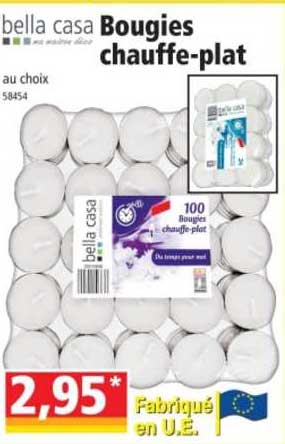 bougies chauffe-plat bella casa