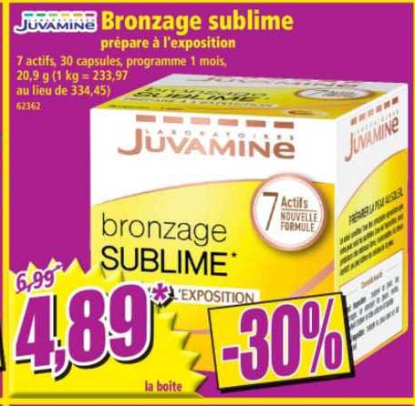 bronzage sublime juvamine