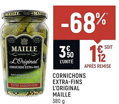cornichons extra-fins l'original maille