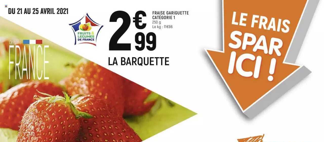 fraise gariguette catégorie 1
