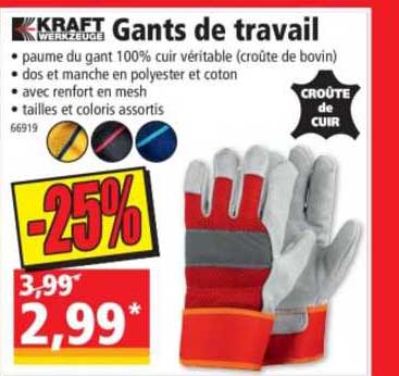 gants de travail kraft werkzeuge