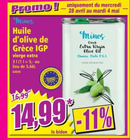 huile d'olive de grèce igp minos