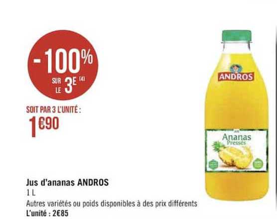 jus d'ananas andros