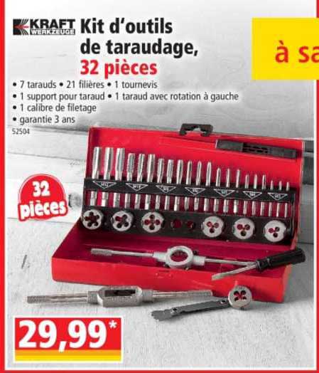 Kit D'outils De Taraudage, 32 Pièces Kraft Werkzeuge