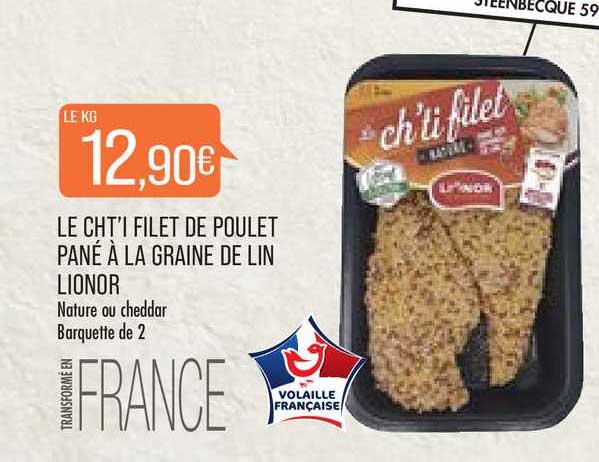 le cht'i filet de poulet pané à la graine de lin lionor