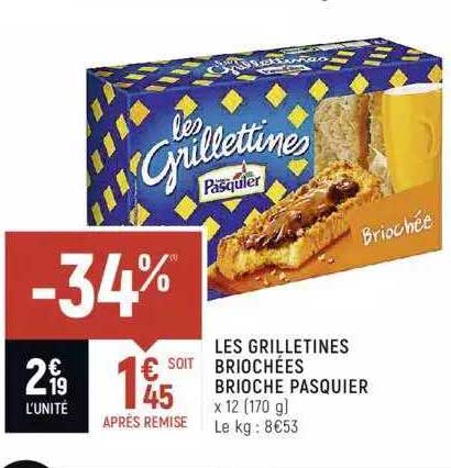 les grilletines briochées brioche pasquier