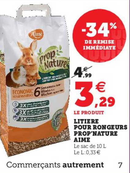 litière pour rongeurs prop'nature aimé