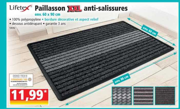 paillasson xxl anti-salissures lifetex