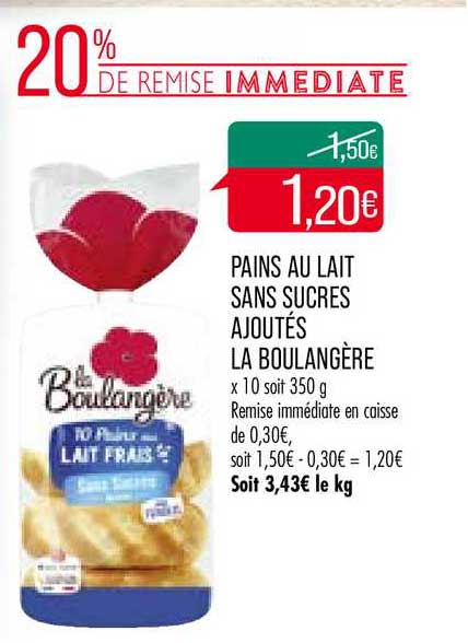 Pains Au Lait Sans Sucres Ajoutés La Boulangère