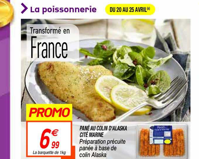 pané au colin d'alaska cité marine