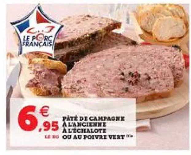 pâté de campagne à l'ancienne à l'échalote ou au poivre vert
