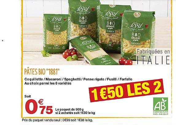 Pâtes Bio "1881"