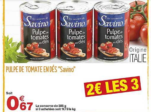 Pulpe De Tomate En Dés "savino"