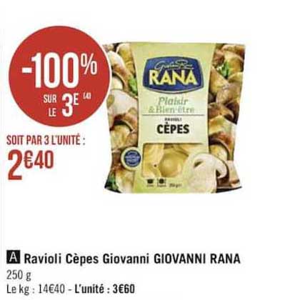 ravioli cèpes giovanni giovanni rana