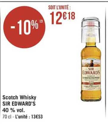 scotch whisky sir edward's 40% vol.