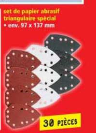set de papier abrasif triangulaire spécial