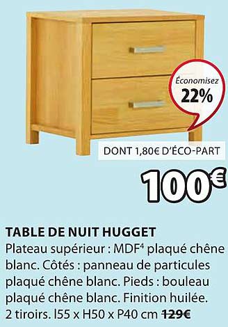 table de nuit hugget