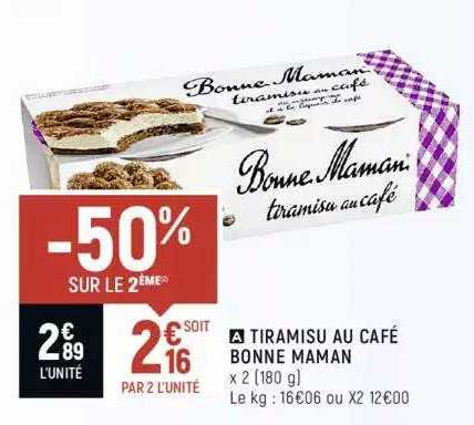 tiramisu au café bonne maman