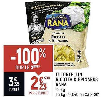 Tortellini Ricotta & épinards Rana