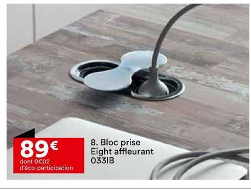 bloc prise eight affleurant 033ib