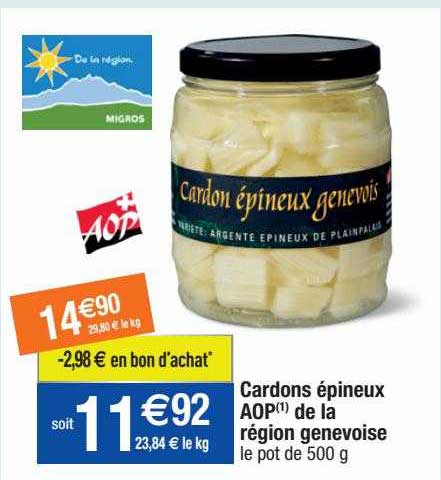 cardons épineux aop de la région genevoise