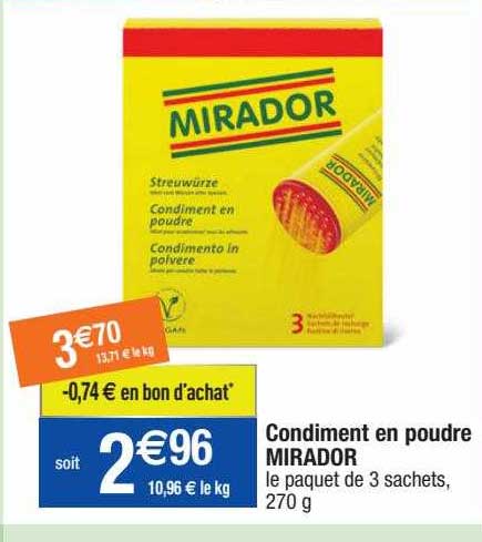 condiment en poudre mirador