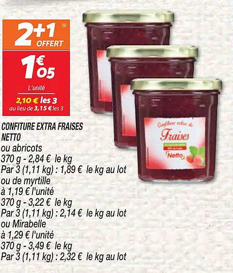 Confiture Extra Fraise Netto