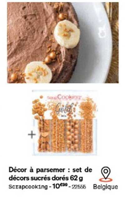 décor à parsemer : set de décors sucrés dorés 62 g