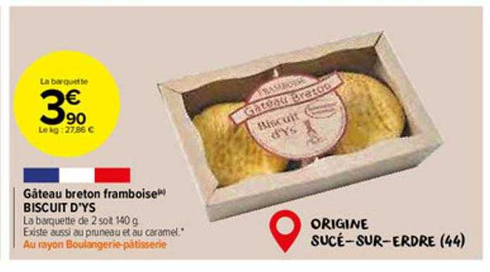 gâteau breton framboise biscuit d'ys