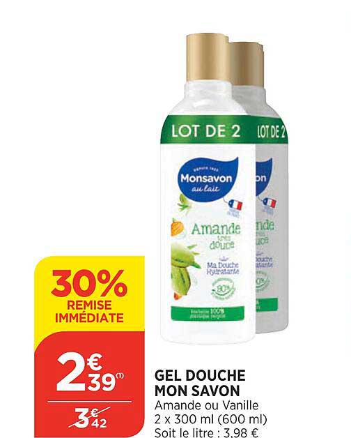 gel douche mon savon
