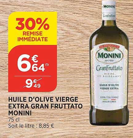 huile d'olive vierge extra gran fruttato monini