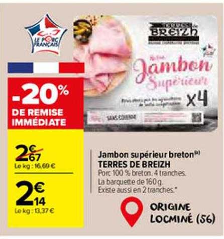 Jambon Supérieur Breton Terres De Breizh