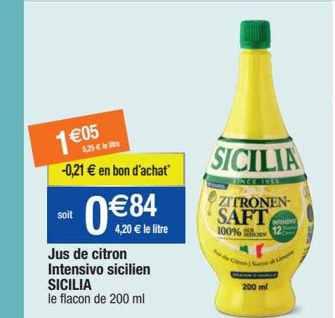 Jus De Citron Intensivo Sicilien Sicilia