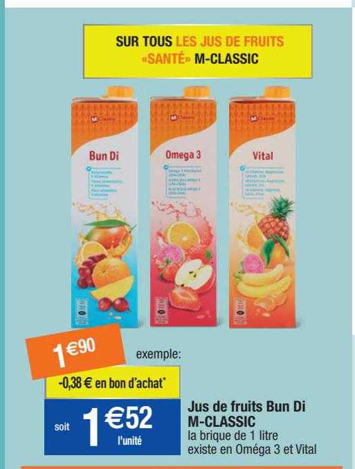 jus de fruits bun di m-classic