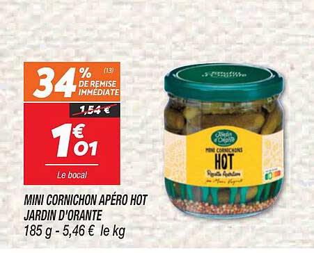 mini cornichon apéro hot jardin d'orante