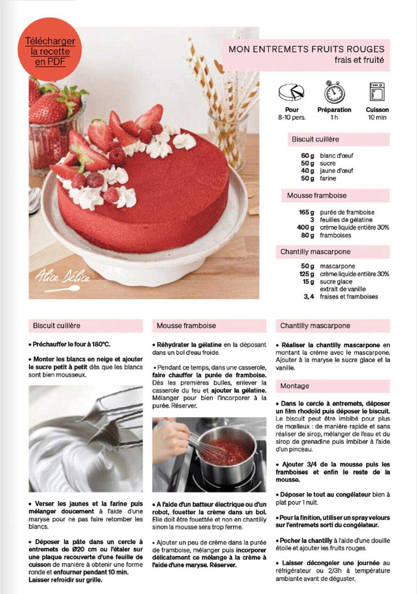 mon entremets fruits rouges
