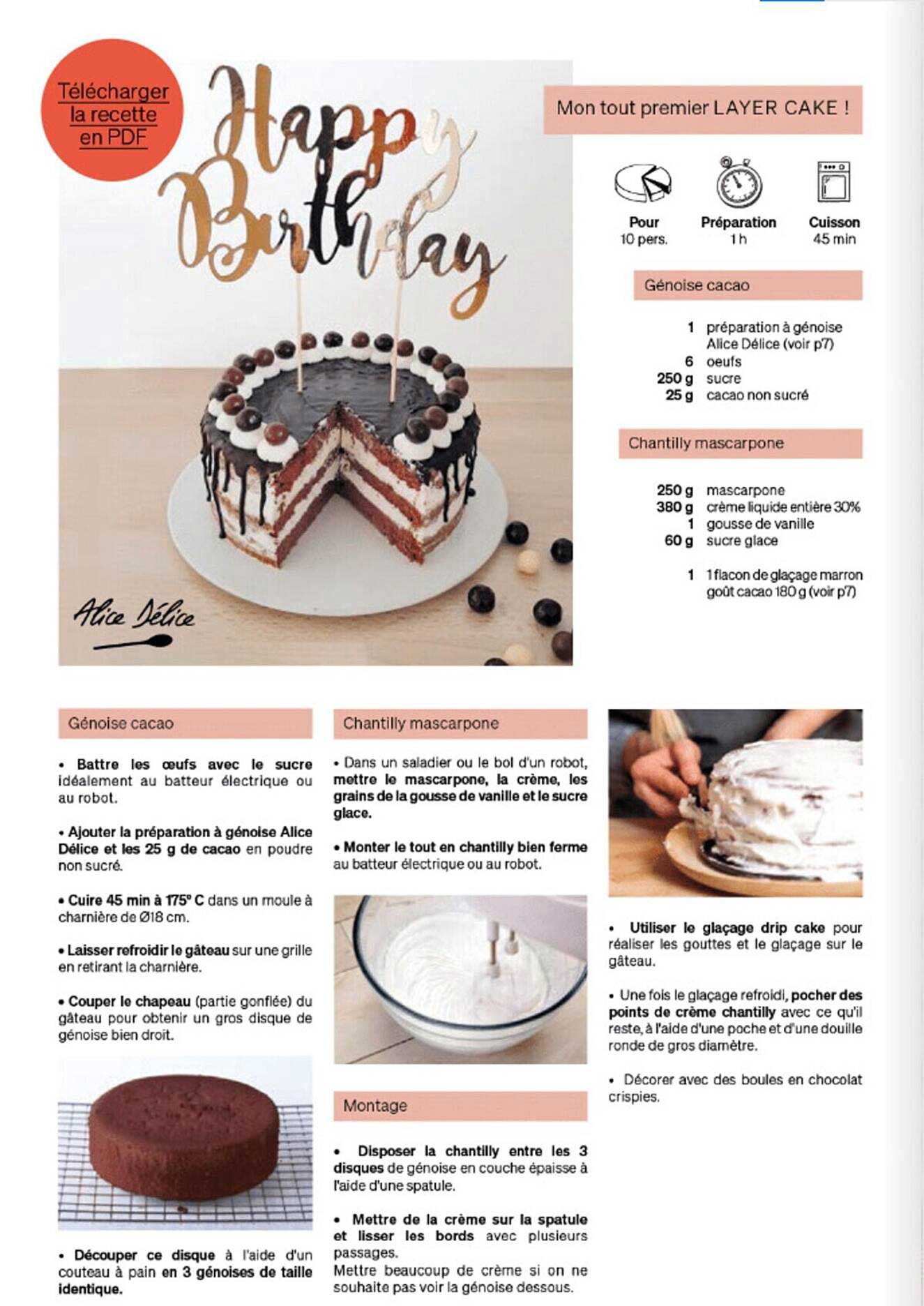 mon tout premier layer cake !